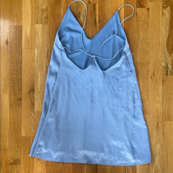 Urban Outfitters Light Blue Satin Mini Dress - Picture 5 of 5